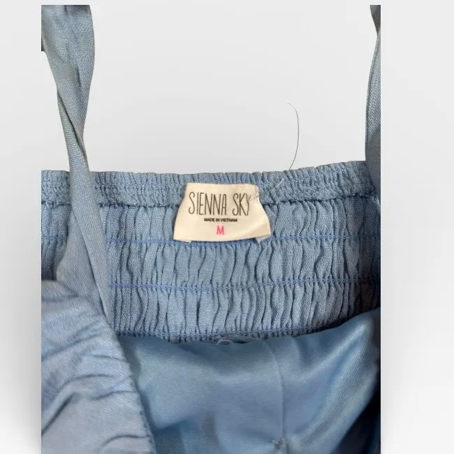 Sienna Sky Cropped Corset Cami Tops Womens Size M Blue and Green Tie Straps Set - Image 4