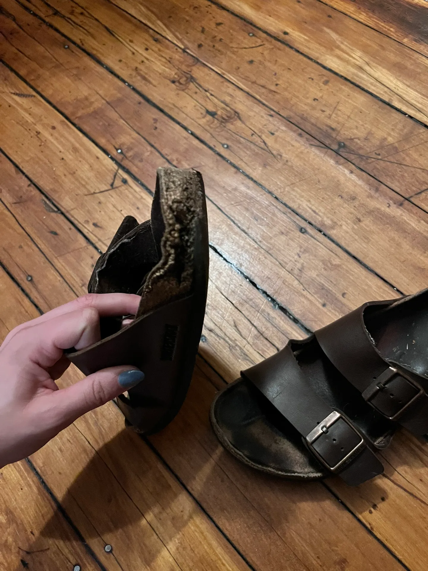 Tan Birkenstock Sandals - Image 6