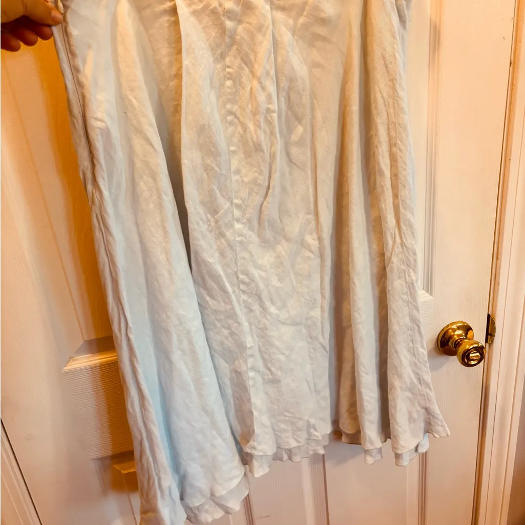 Eileen Fisher Asymmetrical Cream Skirt - Image 2