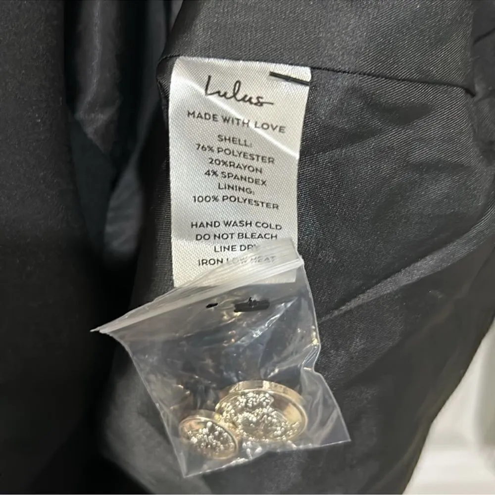 Lulu's Black Double Breasted Coat Dress(Size Small) - Image 9