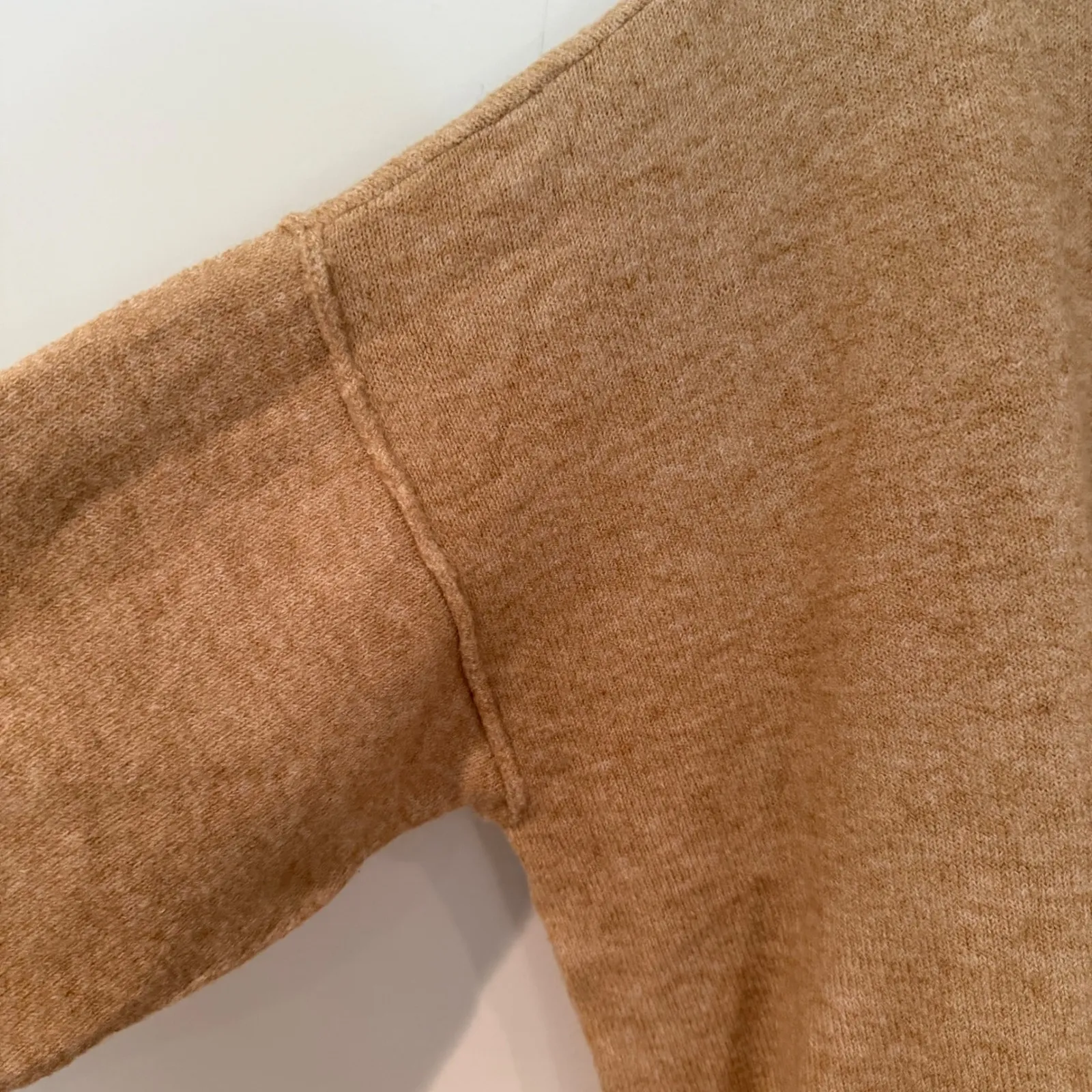 Vince Camuto‎ Exposed Seam Crewneck Sweater Women's XL Latte Career Classic Chic - Image 8