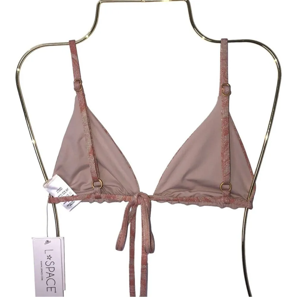 L*Space Bikini Brittany Top Camacho Bottom Metallic Tie Die Swirl Large - Image 9