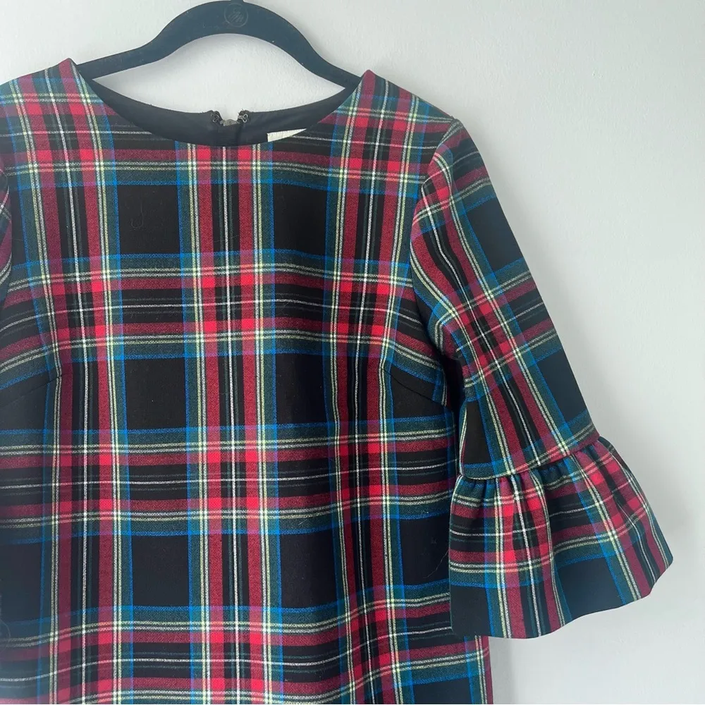 Vineyard Vines Tartan Plaid Shift Dress Black and Red - Image 3