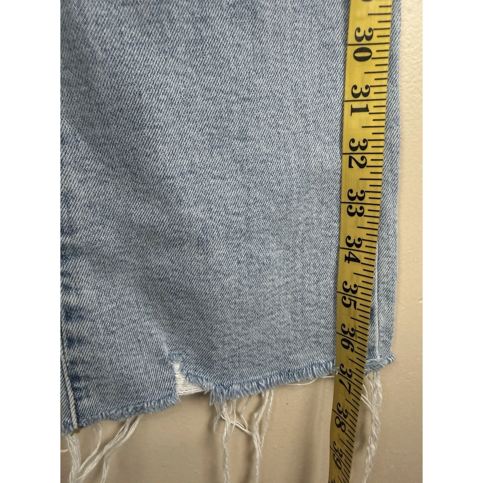 Pistola Women’s High Rise Cropped Denim Jeans Light Wash Raw Hem Size 26 - Image 11