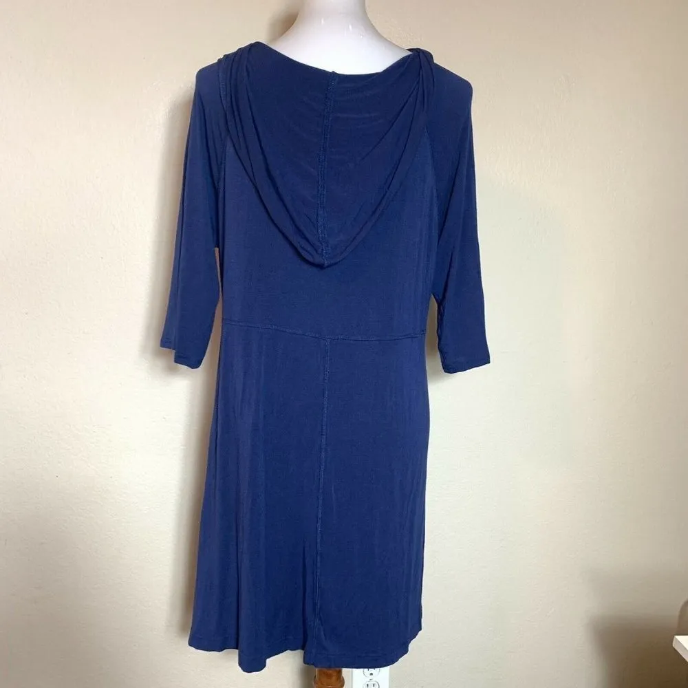 Soft Surroundings Blue Solid Hooded Tunic - Image 4