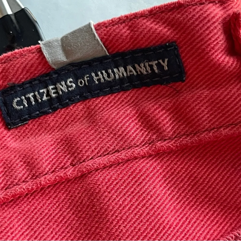 CITIZENS OF HUMANITY | Red DARIA Y2K Micro Mini Denim Jean Skirt Sz 26 - Image 4
