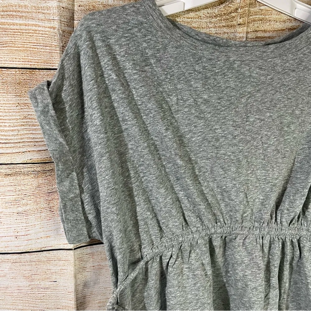 peplum gray tee ties at waist women Size XS petite - Image 6