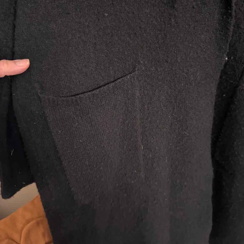 ATM Hooded Duster Cardigan‎ Black Size M - Image 4