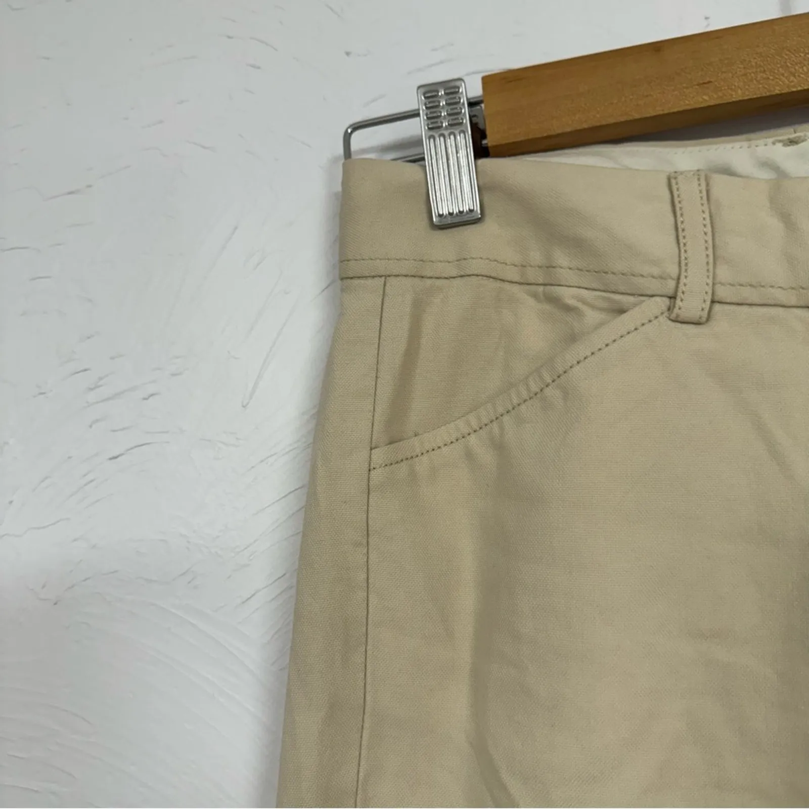 Theory Tan Low Rise Straight Leg Womens Trouser Dress Pants 0 Preppy Academia - Image 2