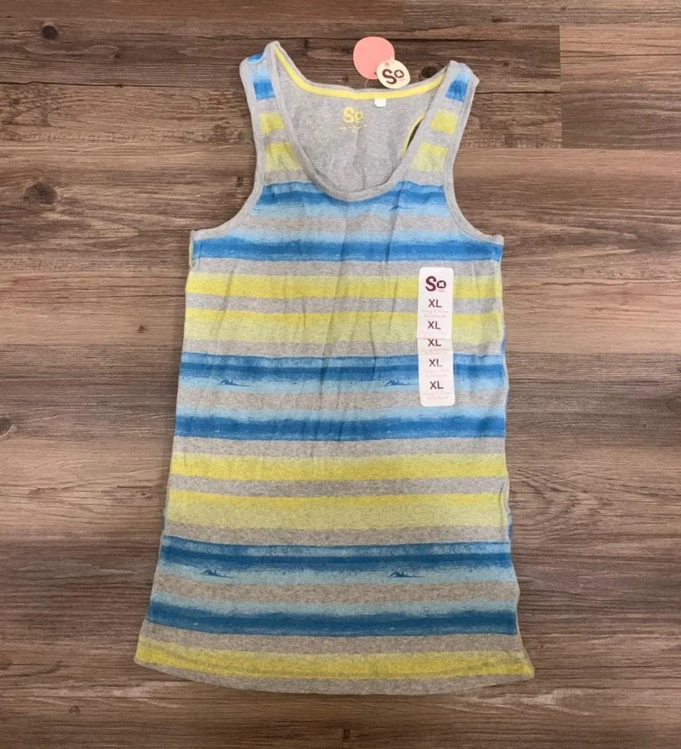 Ribbed Racerback Gray Tank Top XL - Image 4