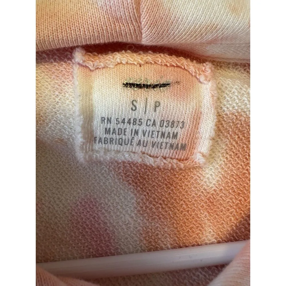 Aerie‎ Oversized Tie Dye Everyday Hoodie Sweatshirt Womens S Pink Orange - Image 4