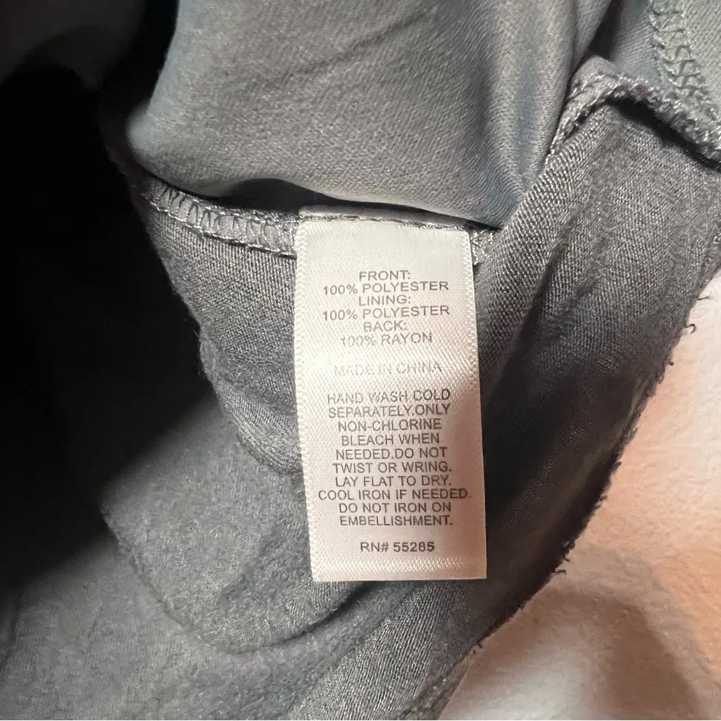 Express Sequin Tank Top Studded Embellished Gray Racerback Size Large - Image 10