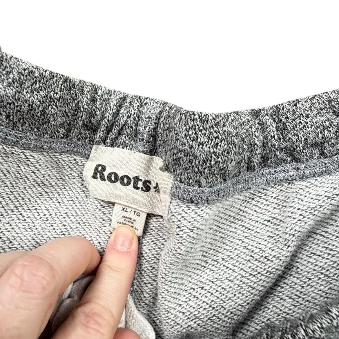 Roots Womens Grey Organic Terry Ankle Sweatpant XL Relaxed Fit Casual Comfort - Image 4
