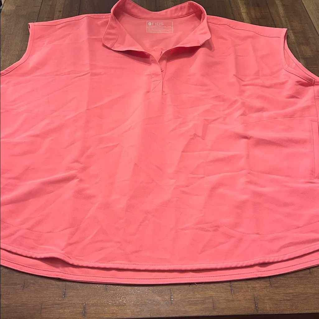 Figs Rafaela Coral Sleeveless Top 4x EUC - Image 5