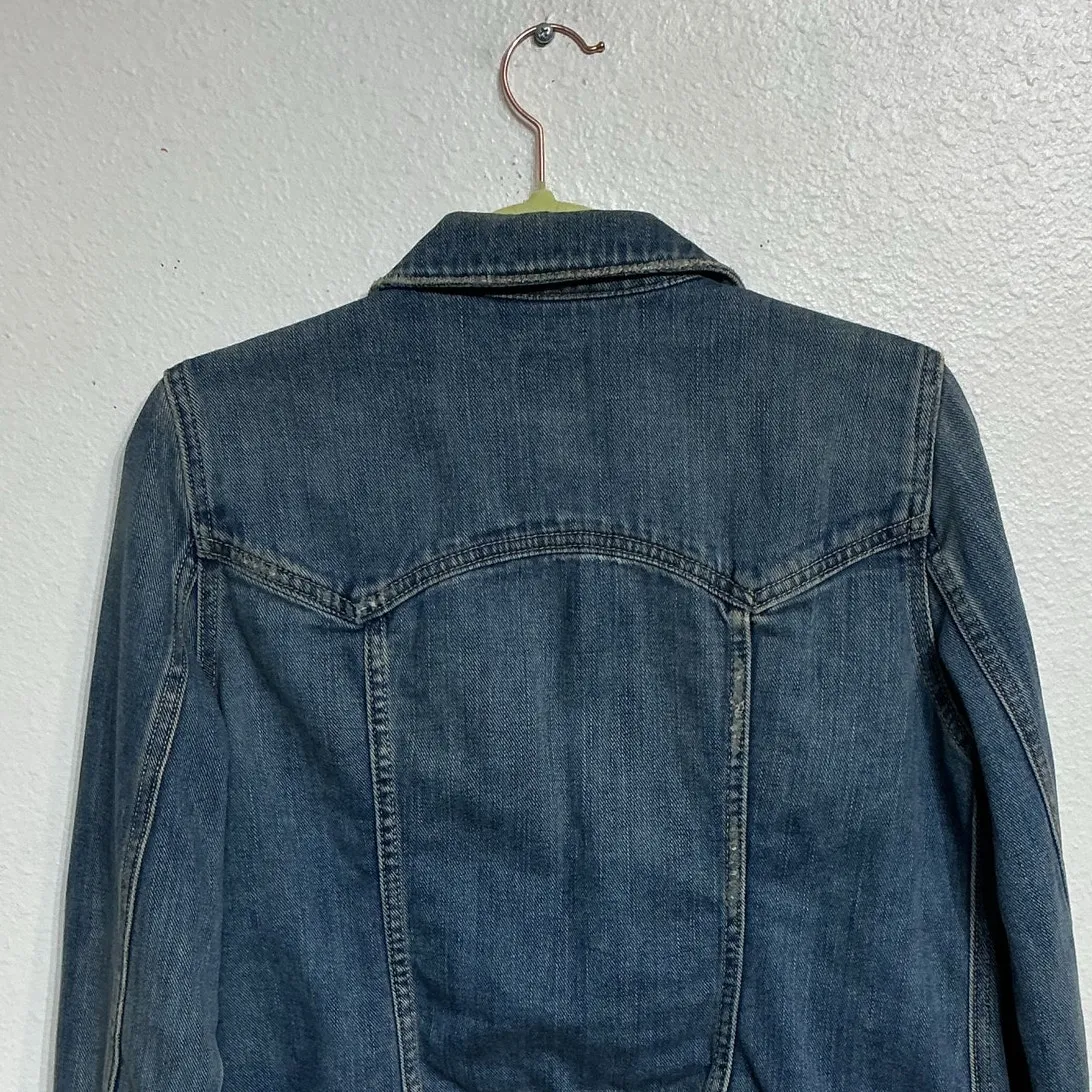 Gap  Blue Denim Jean Jacket Sz S - Image 7