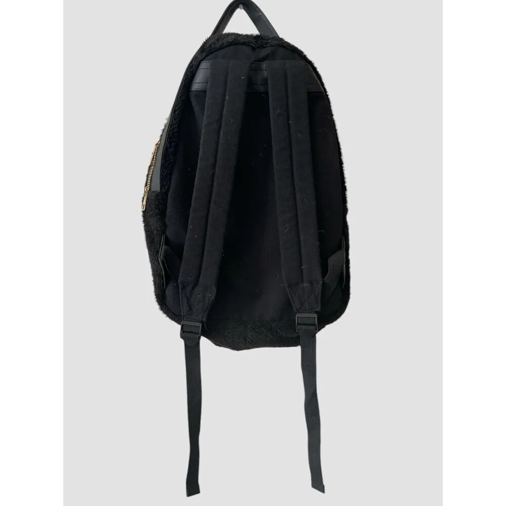 Melanie Martinez Portals Embroidered Fuzzy Backpack Adjustable Straps Gold Zip - Image 4