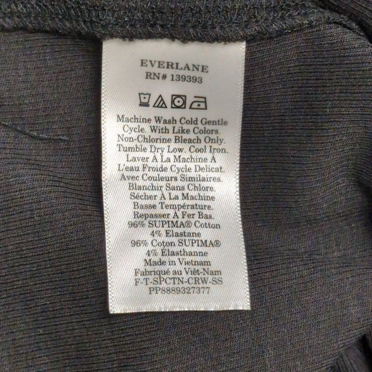 NWT Everlane Black Short Sleeve Crew Neck Stretch Basic T-Shirt S - Image 7