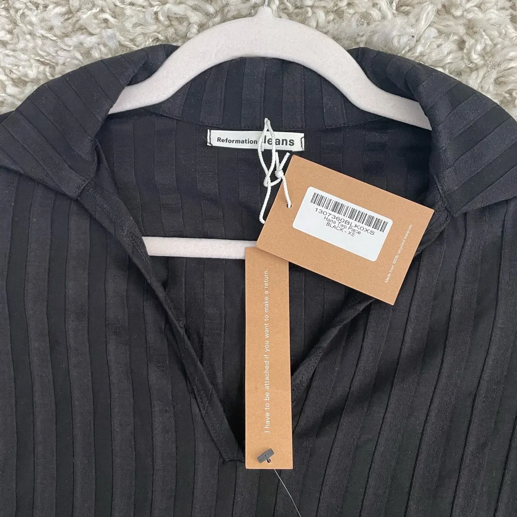 Reformation Black Two piece lounge set - Image 2