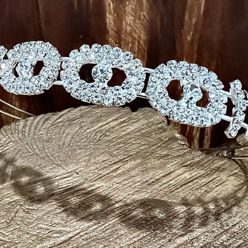 Women's Silver Rhinestone Crown Tiara for All Occasions Gift - Image 3