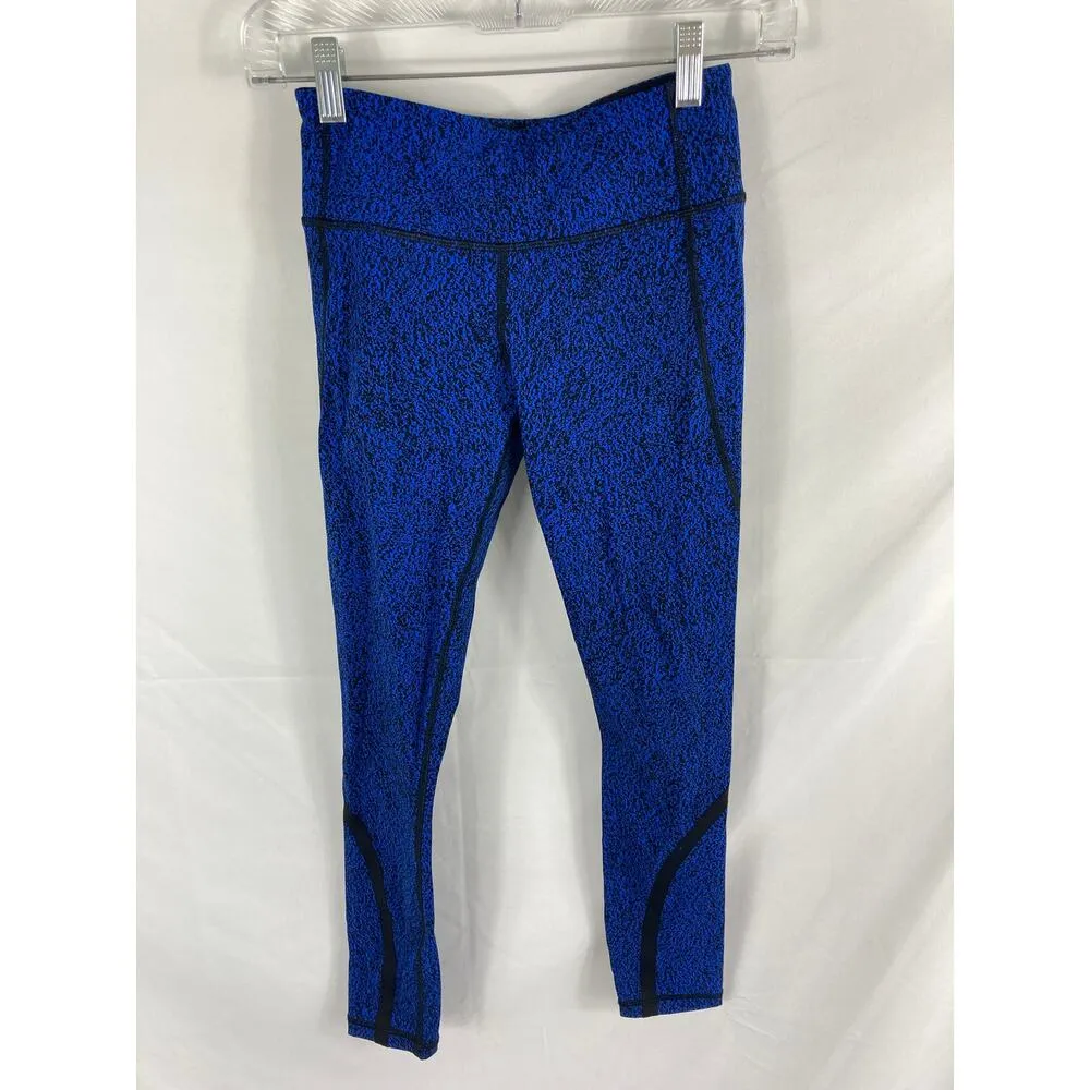 Lululemon On Track Tight Circuit Cerulean Blue Black / Black Size 2 - Image 3