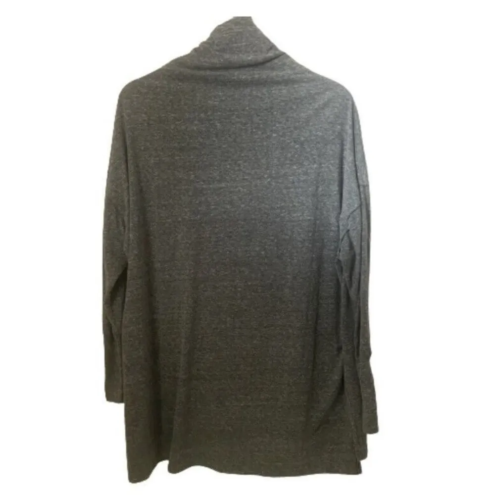 We The Free People Sweater Womens XS Gray Oversized Mock Neck Tunic Lounge - Image 2