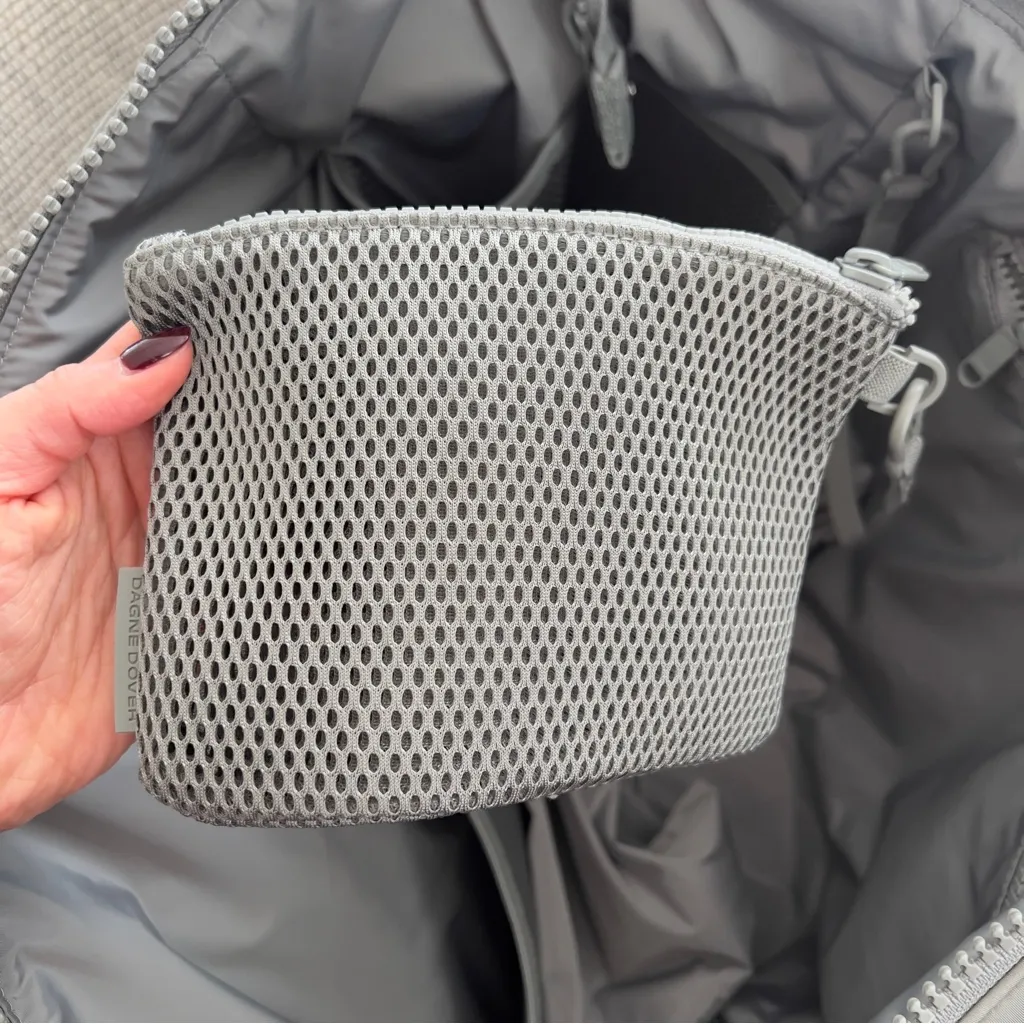 Dagne Dover Landon Large Carryall Satchel Duffle Bag, 16.5" in Sage (Gray) - Image 15