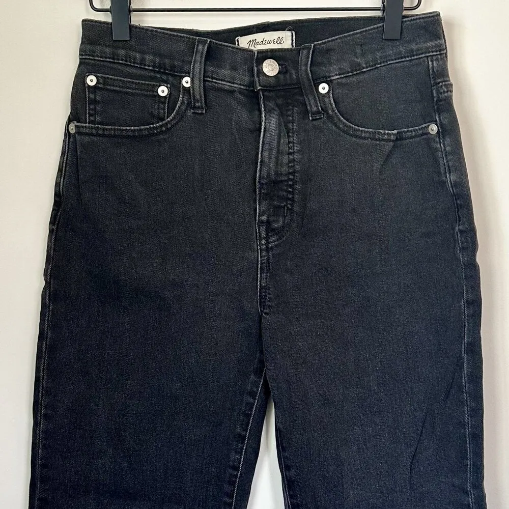 Madewell Classic Straight Jeans in Lunar Wash (Black) - Size: 26 - Image 6