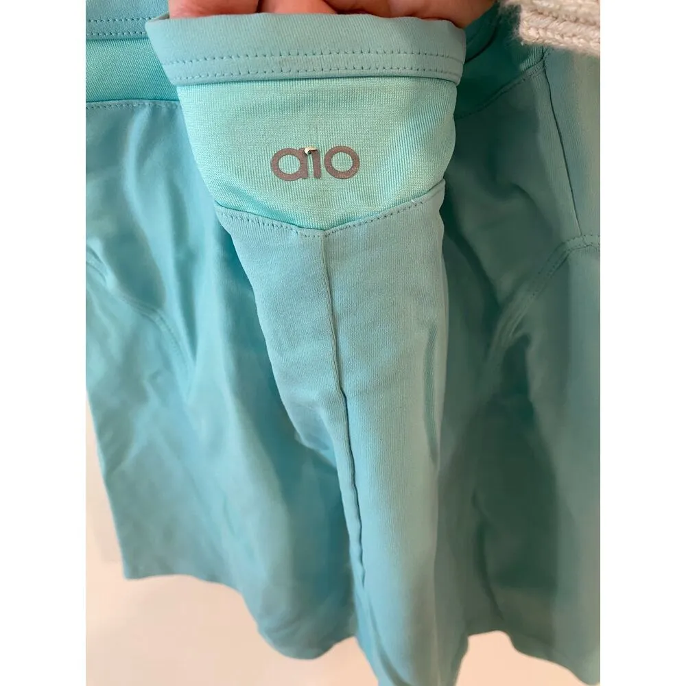 Alo Sleeveless Crisscross Back Pullover Yoga Tank Top Green Women's Size Large - Image 10