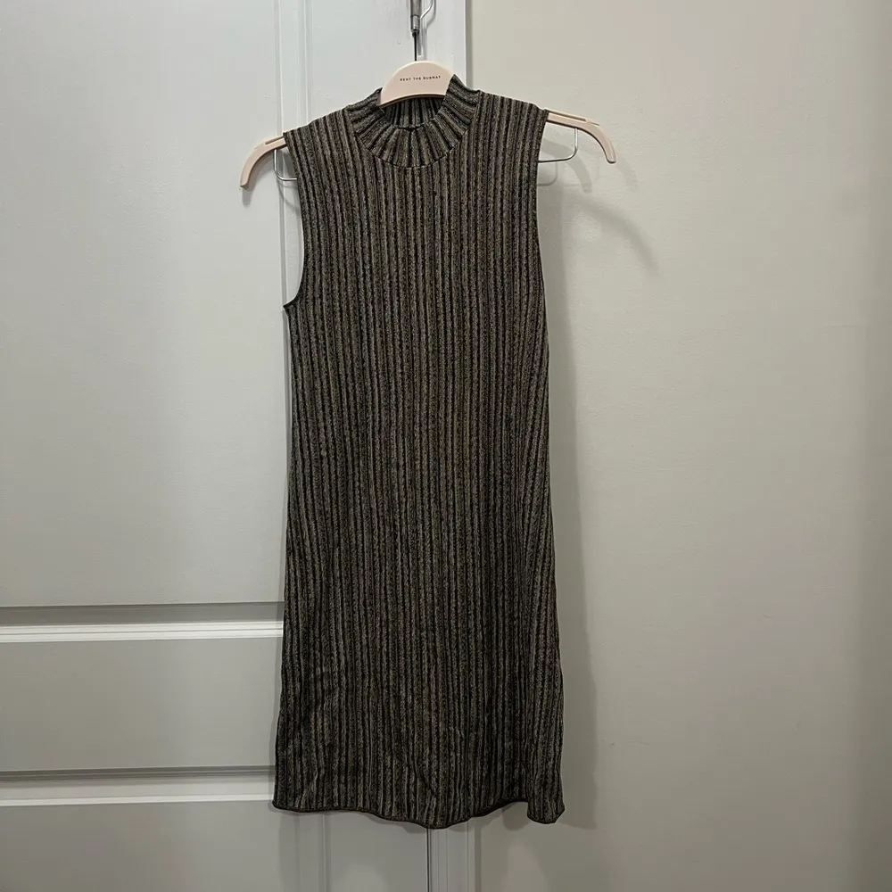 Theory Striped Stretch Knit Glossed Ottoman Dress Size P - Image 2