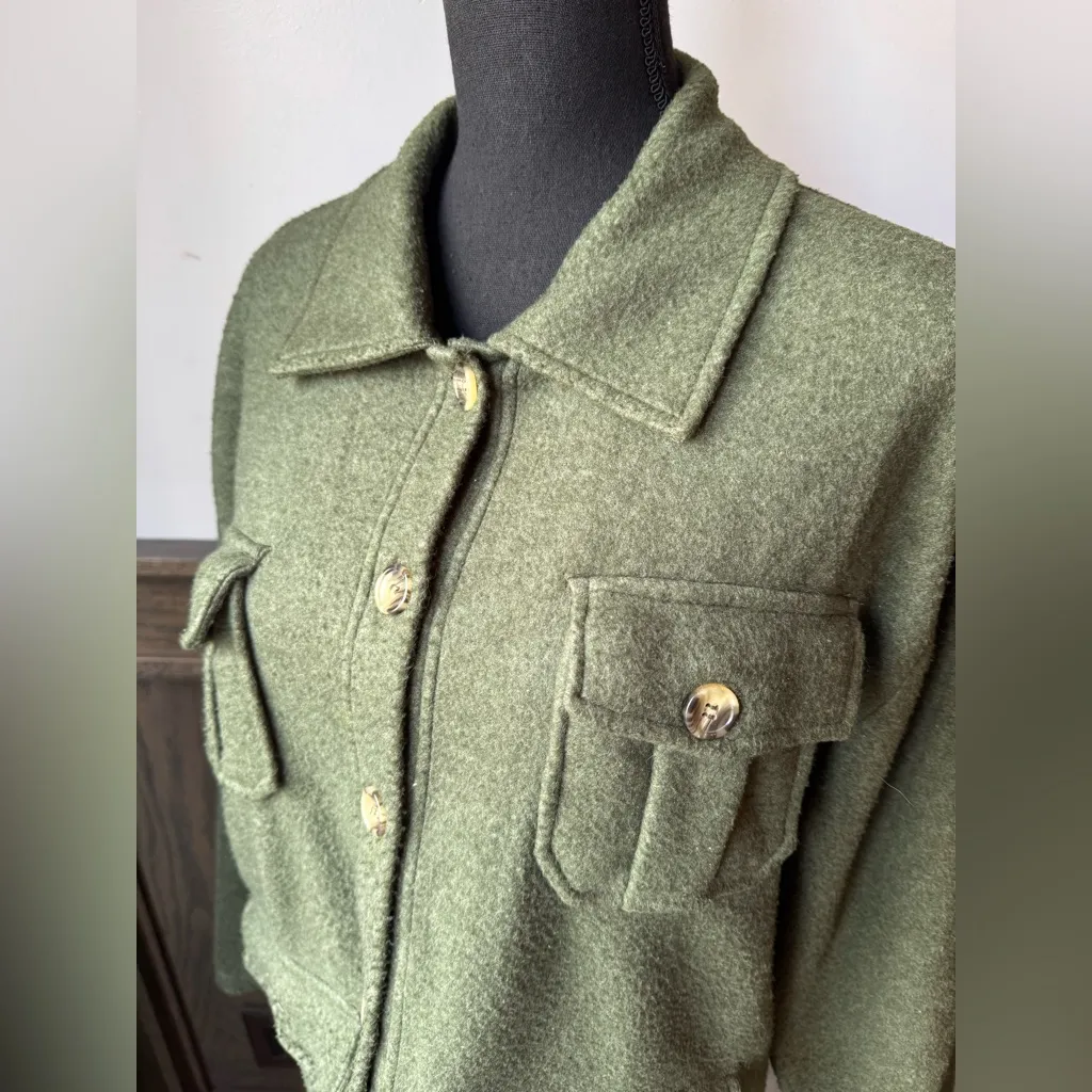 One Step Up performance fleece Olive Green Jacket - Image 5