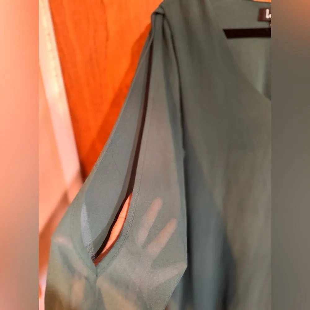 Lulus Green Long Sleeve Cold Arm Dress Size XL - Image 5