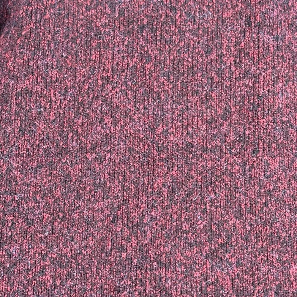 Michael Michael Kors Sweater Womens Small Burgundy Marled Knit Turtleneck Preppy - Image 5