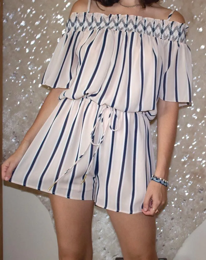 Moon River Striped Romper - Image 4
