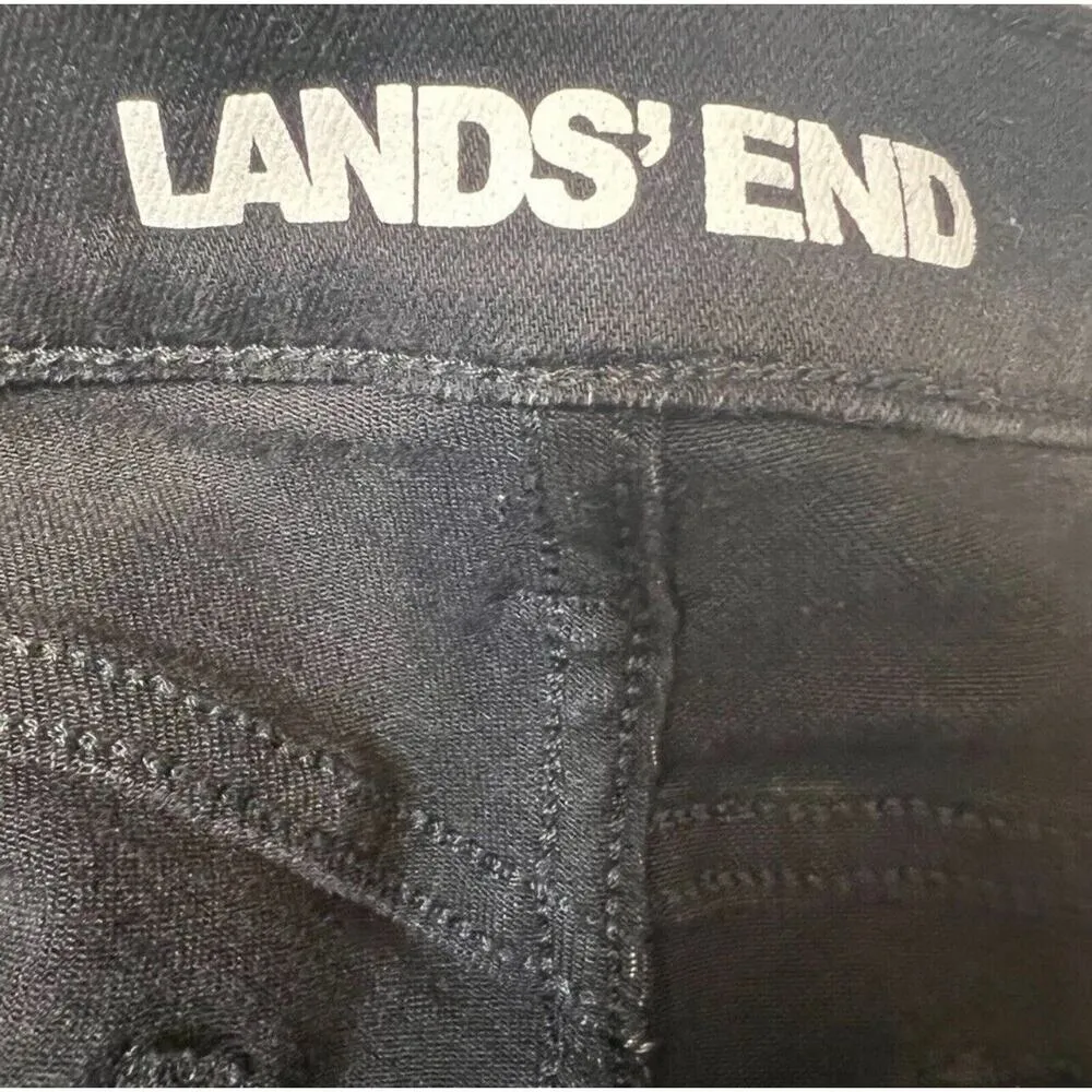 Land’s End Women’s Black Denim Cotton High Rise Straight Legs Jeans Size 26 - Image 6