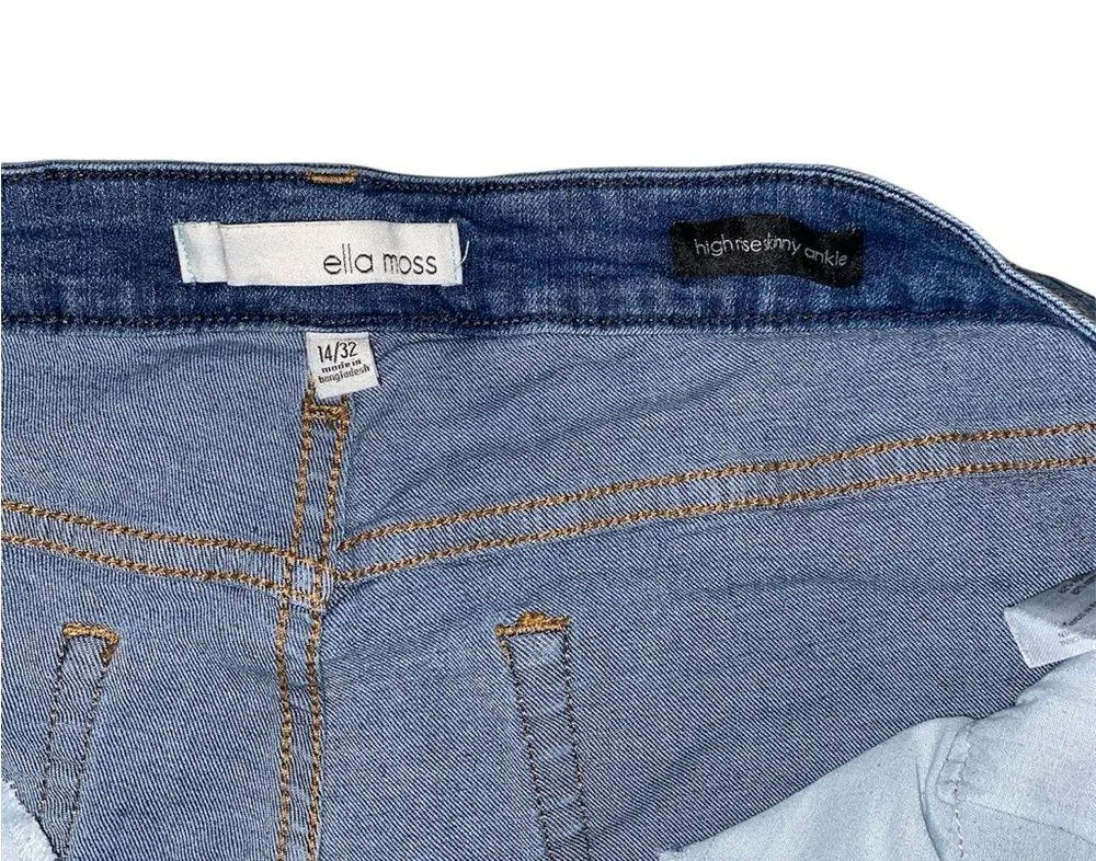 Ella Moss high rise skinny ankle jeans size 14/32 - Image 5