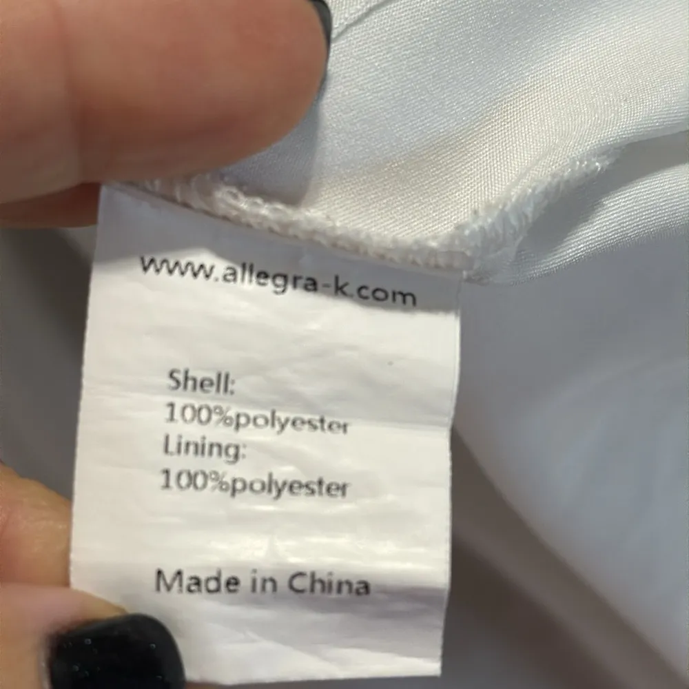 Allegra K sz large Floral chiffon flutter sleeve Ruffle hem dress elastic waist - Image 9