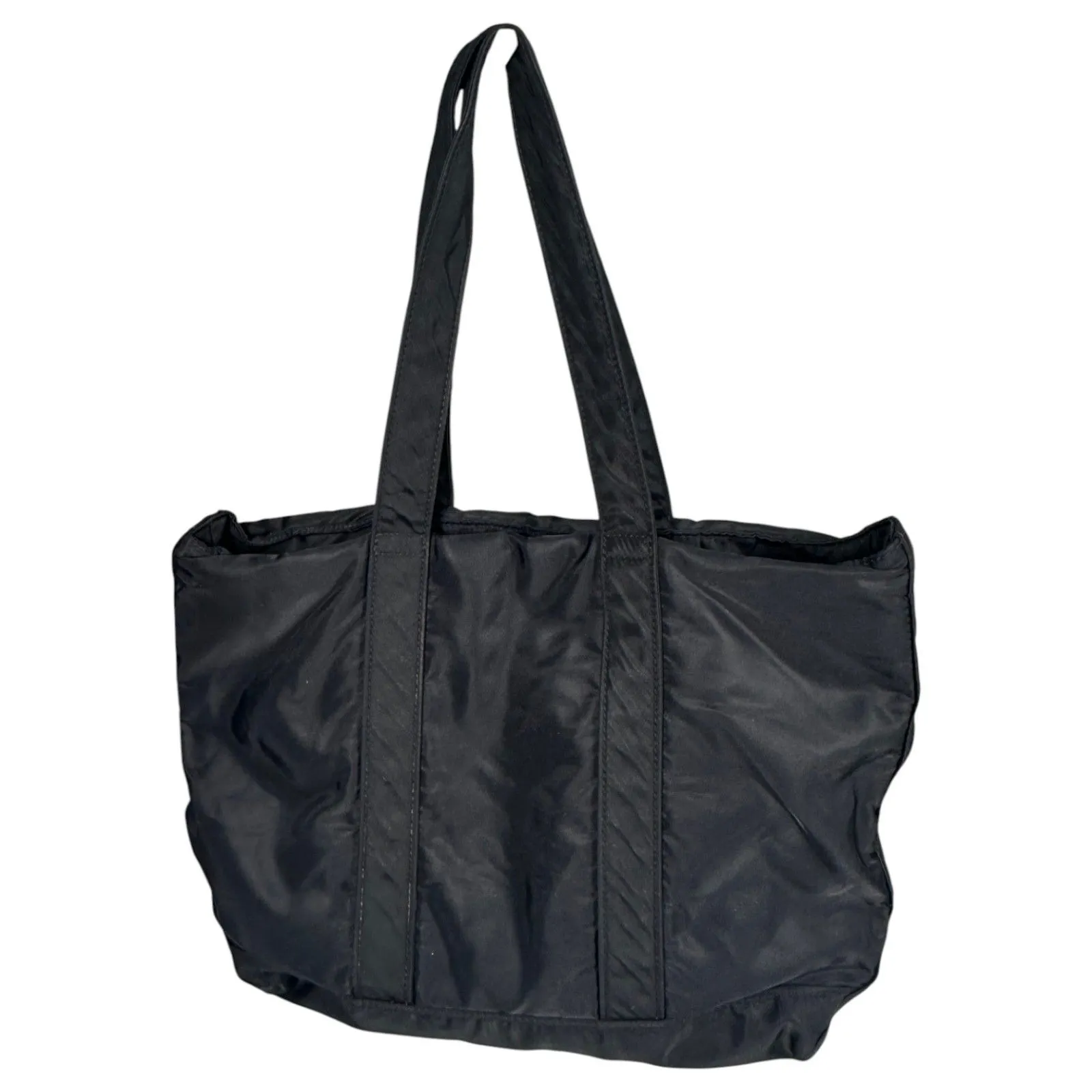 Lauren Ralph Lauren Monogram Black Nylon Multi Pocket Tote Shoulder Bag - Image 2