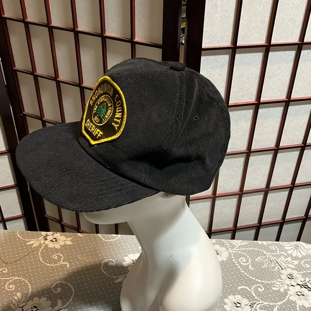 Vintage Snohomish County Washington Evergreen County Sheriff Hat One Size Unisex Blue - Image 3