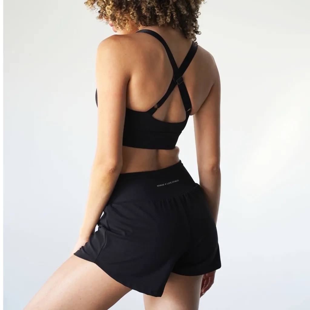 Love Fitness Black Impact Runners High Rise Athletic Shorts XL - Image 5