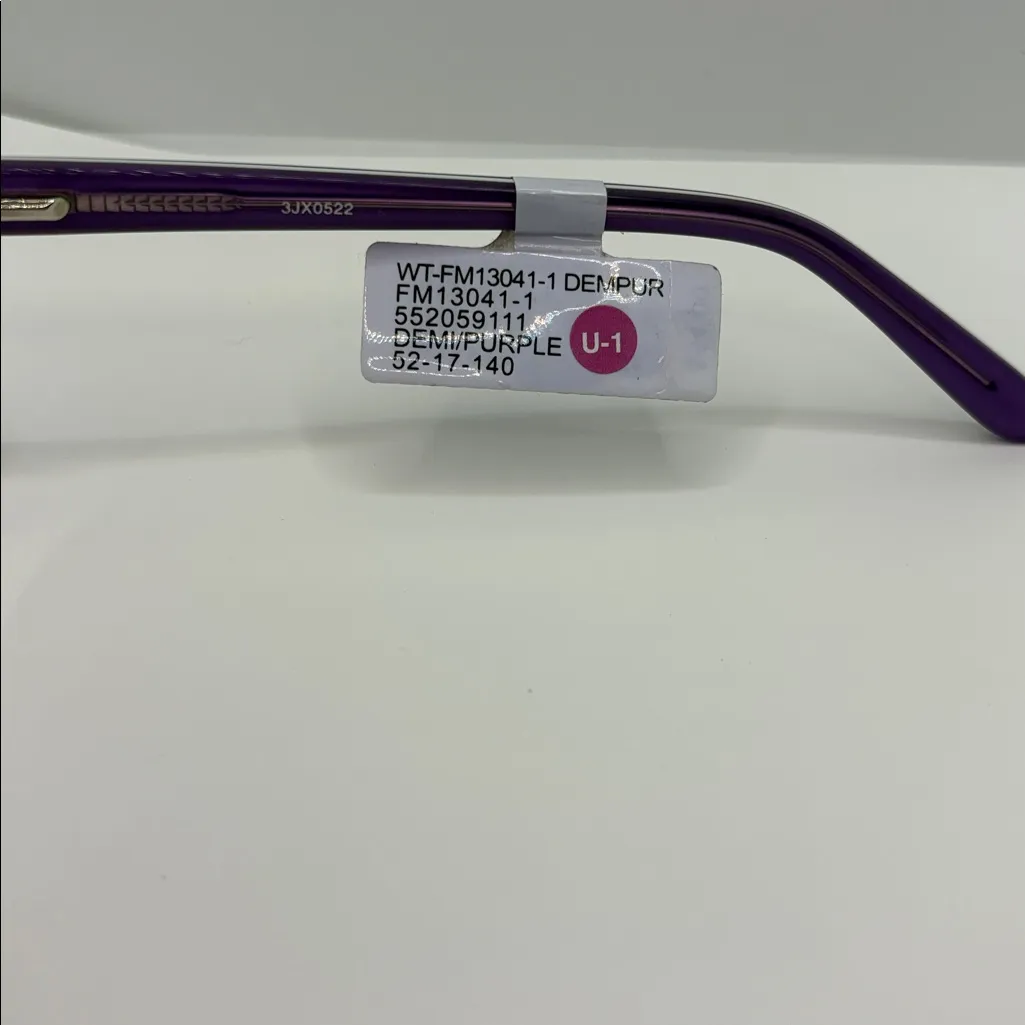 Contour Women's FM13041 Square Prescription Eyeglasses Black purple NWT - Image 3