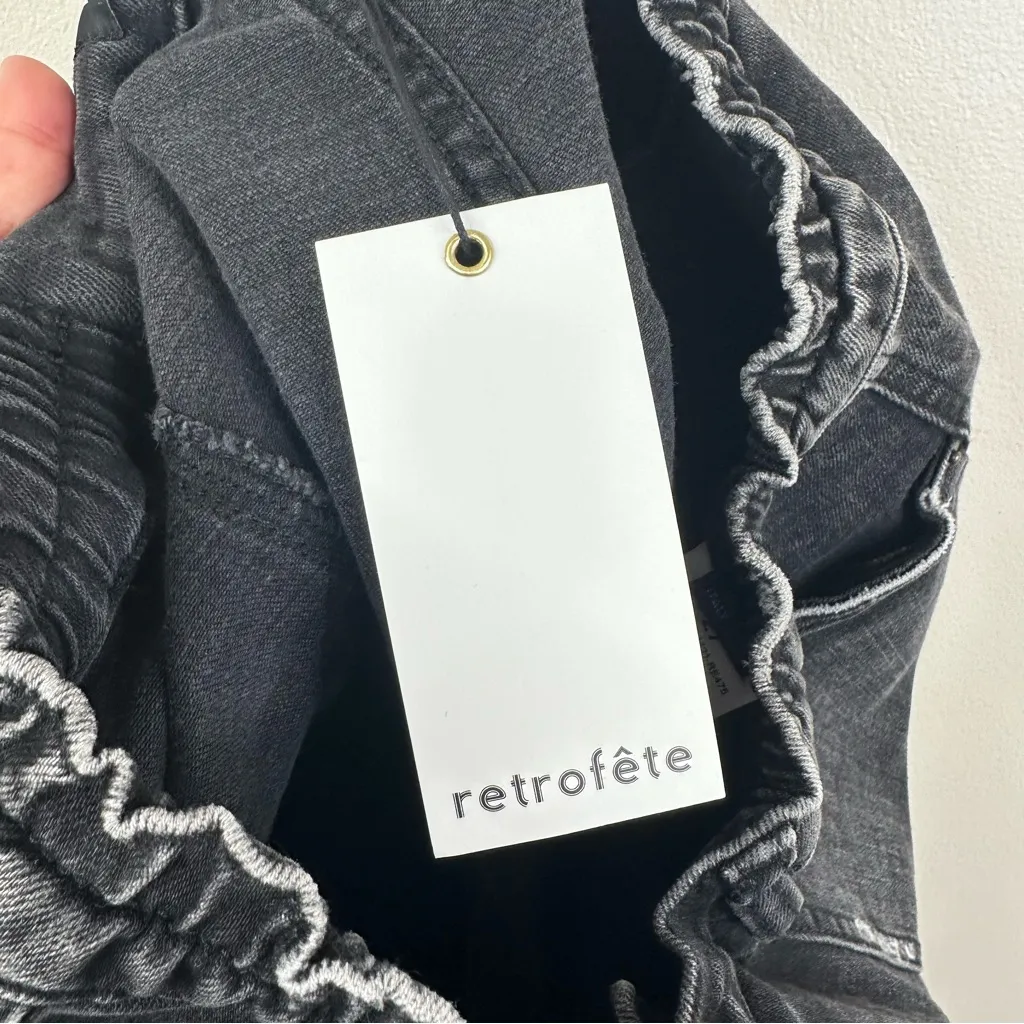 NEW Retrofete Carter Pant in Onyx Black Womens 27 Relaxed Fit Tapered Jogger - Image 11