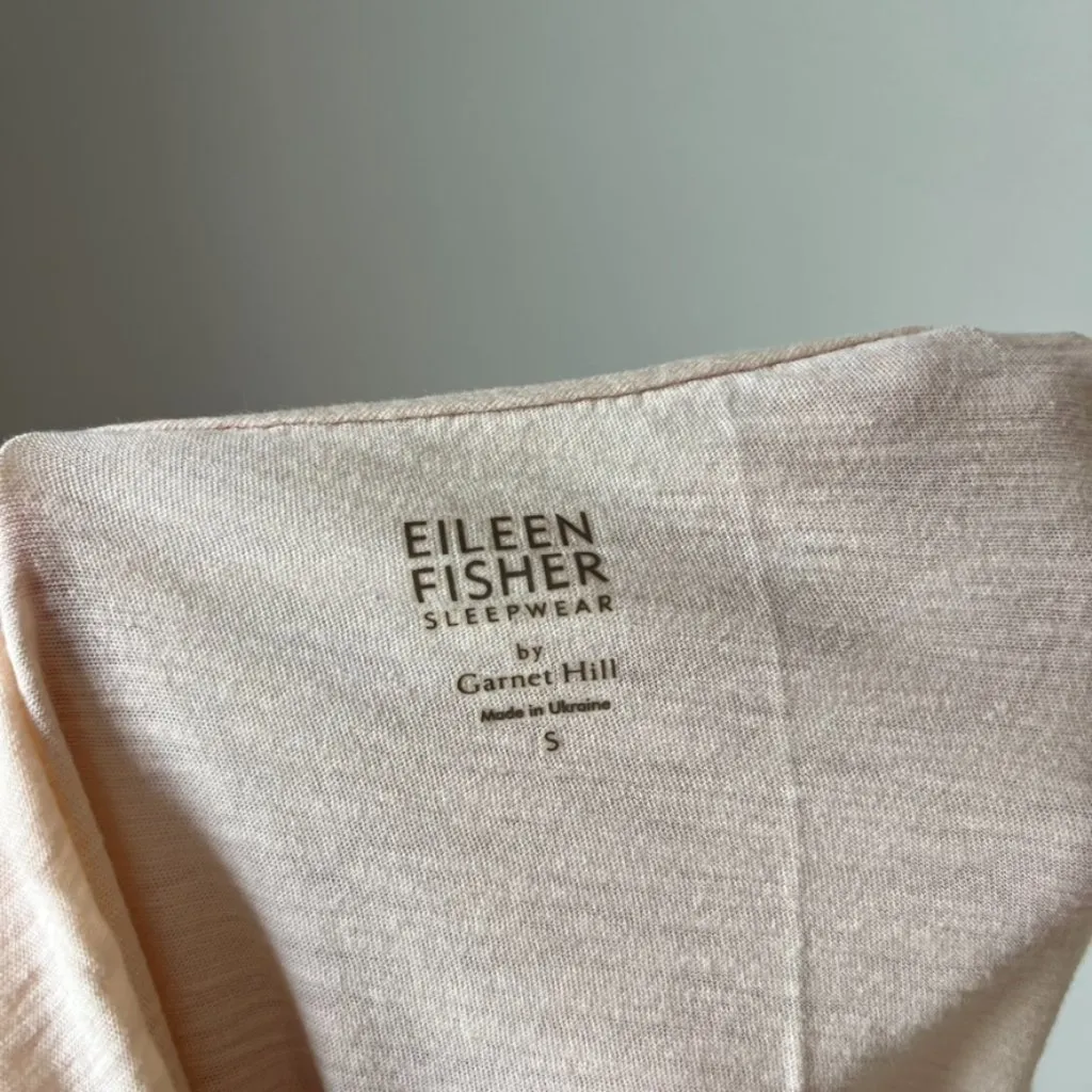 Eileen Fisher Sleepwear by Garnet Hill Light Pink Pajama Set Women's Small - Image 13