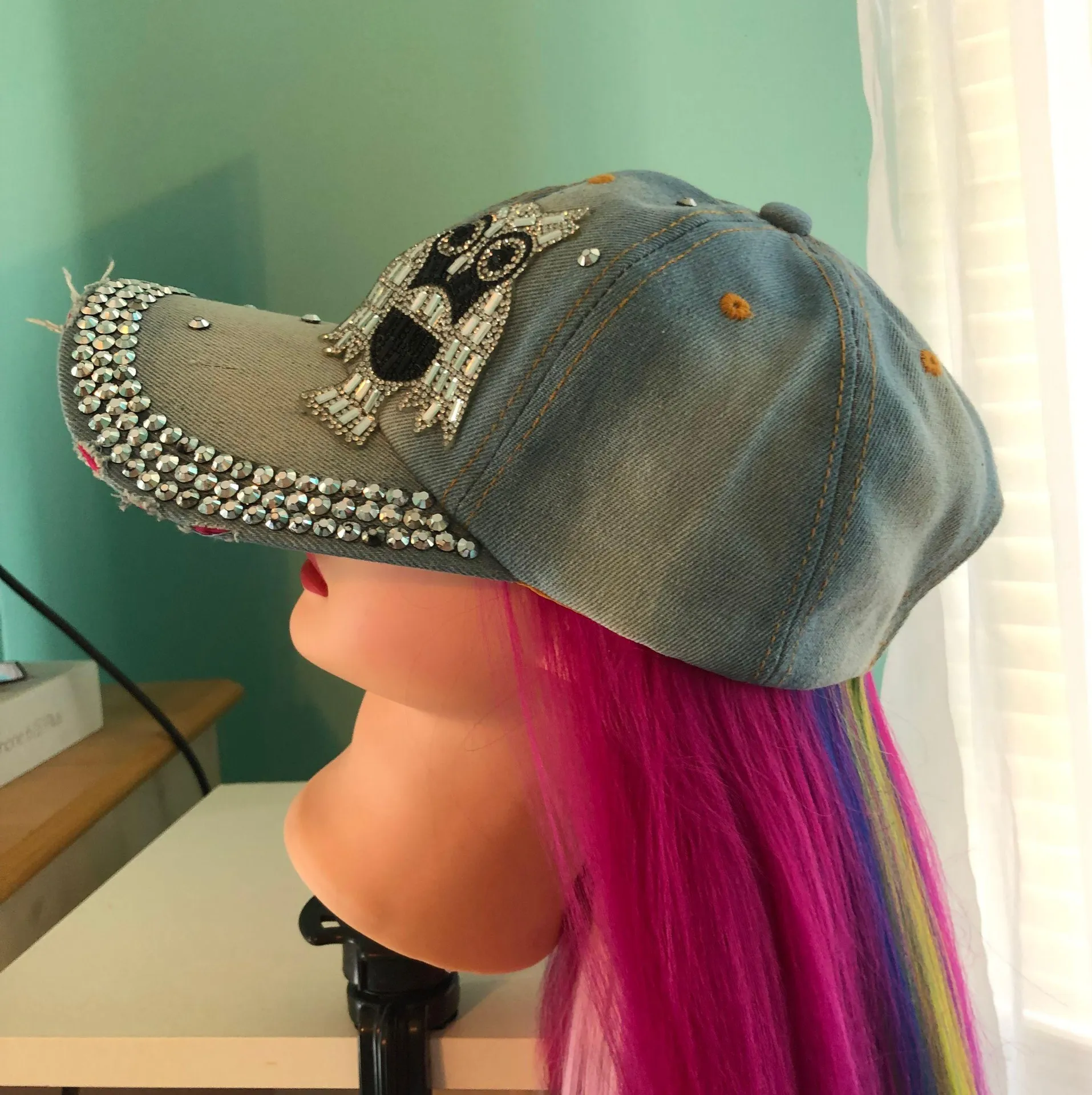 Woman’s Jean Hat Owl Blue - Image 3