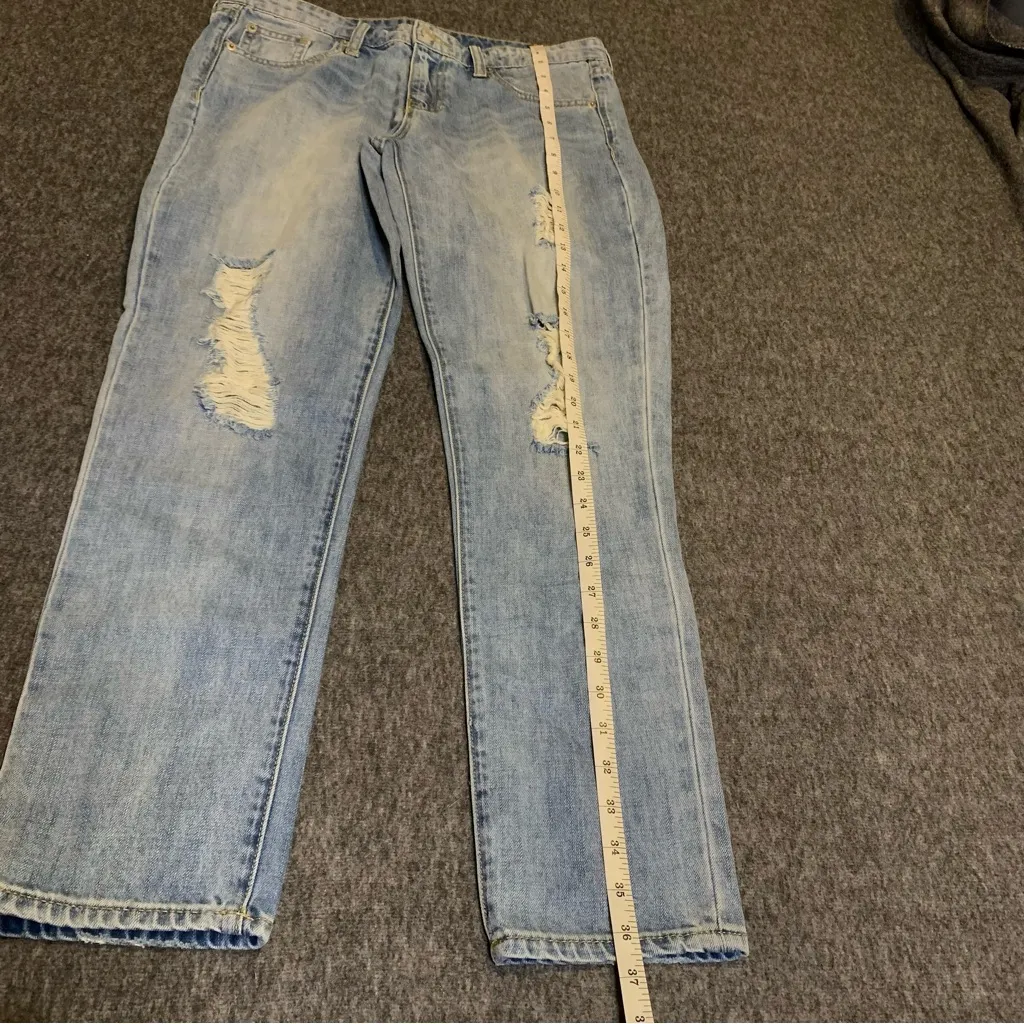 Woman Gap Light Washed Sexy Boyfriend Distressed Jeans 27R - Image 5