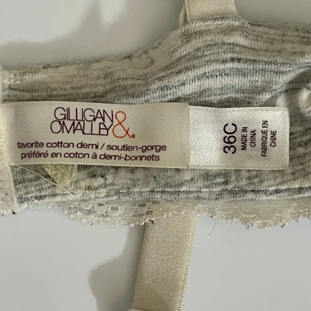 Gilligan & O Malley  sz 36 C bra heather gray EUC - Image 6