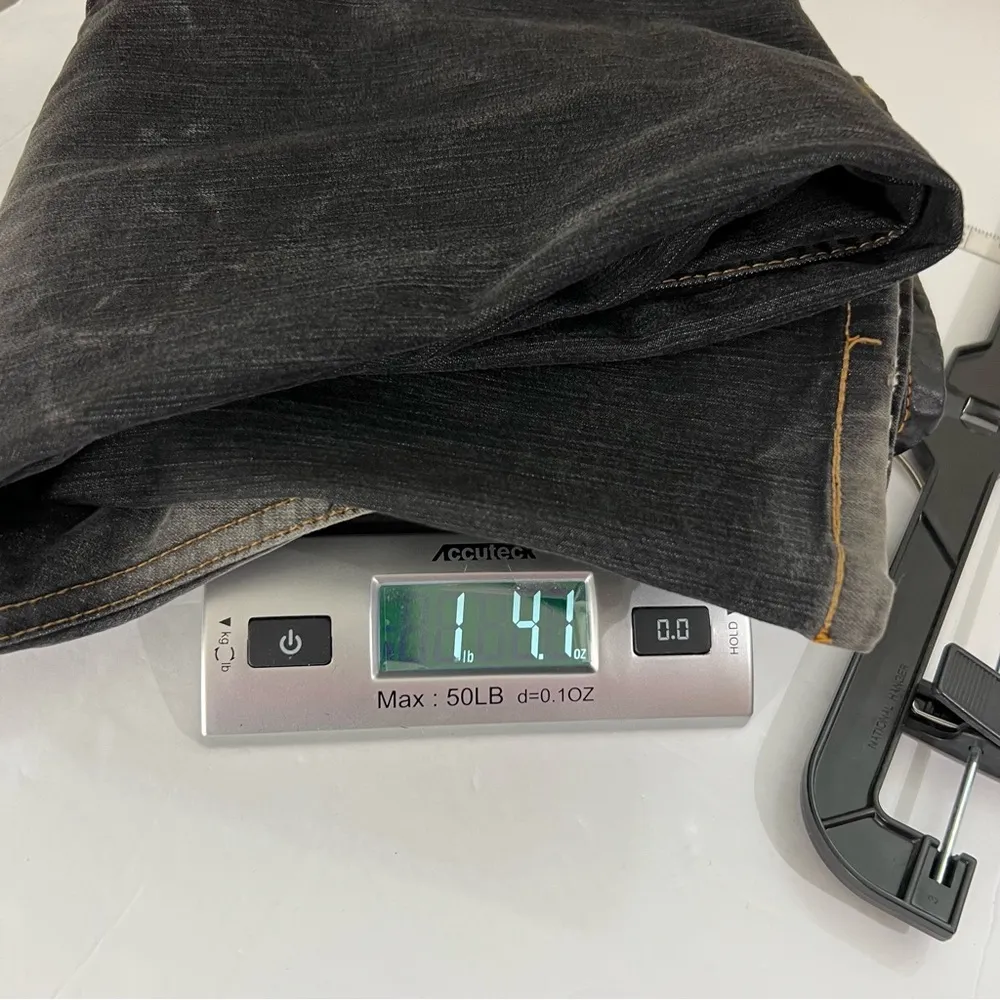 Allen B. by Allen Schwartz Leather Waistband Bootcut Jeans Size 30 USA Made Y2K Black - Image 15