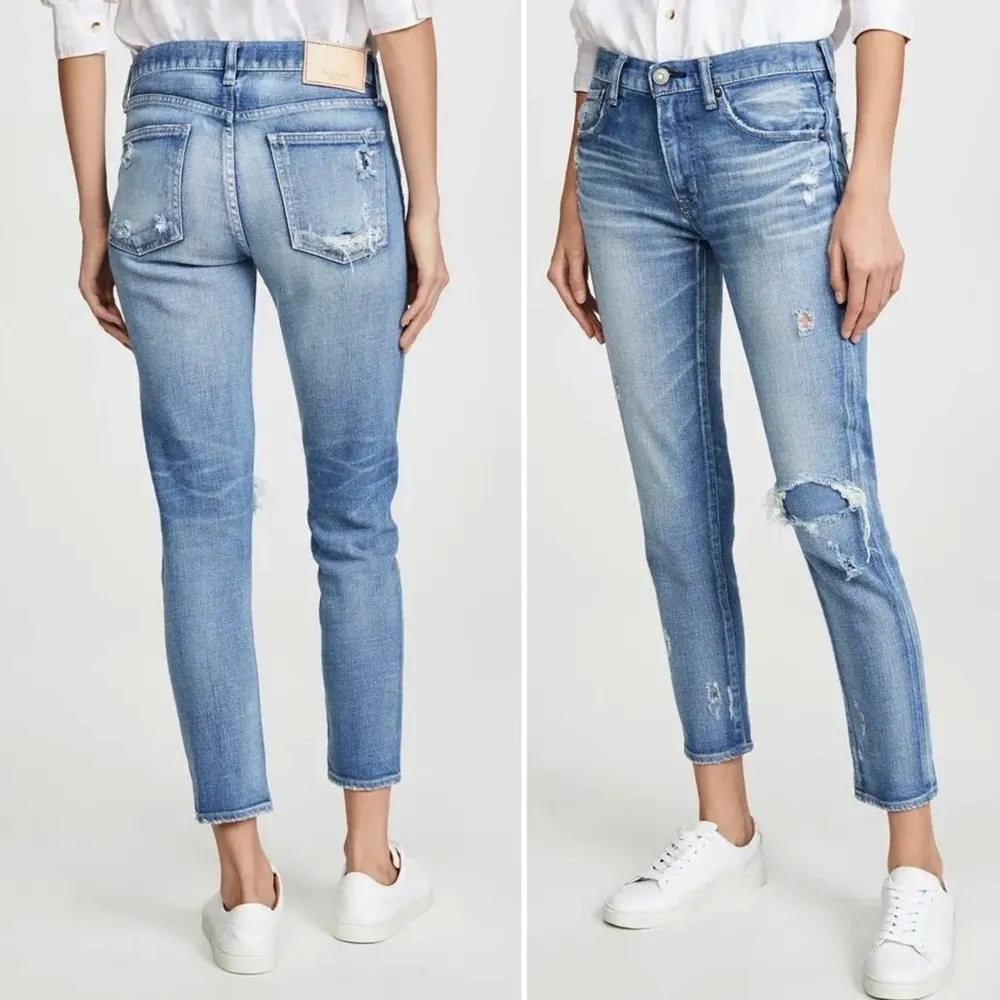 Moussy Vintage Lenwood Skinny Selvedge Ankle Jeans Size 26 | 2 Japanese Drnim Blue - Image 4