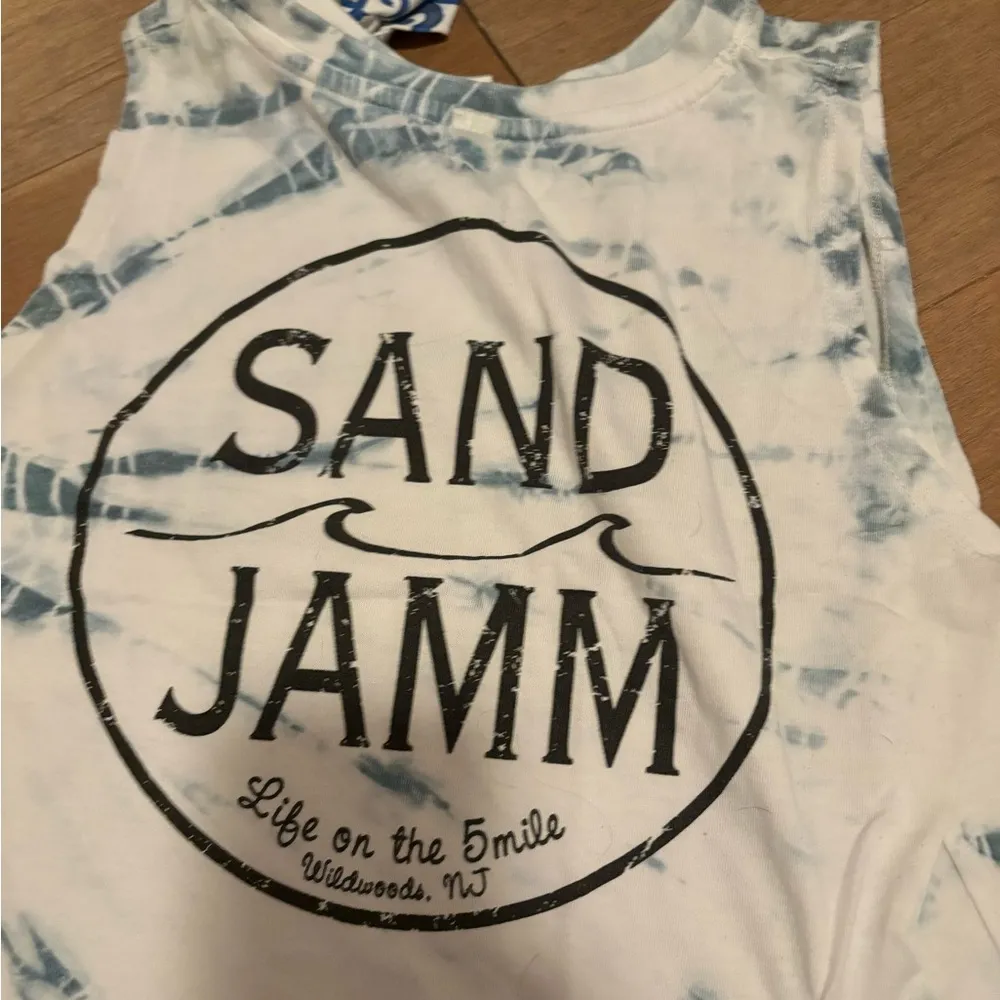 Sand jamn size medium double cropped tanks size medium Blue - Image 5