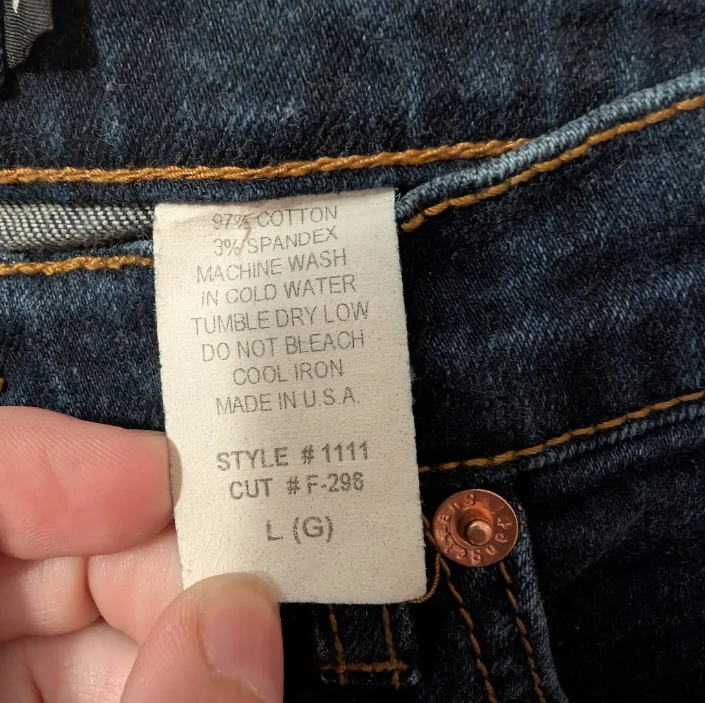 NWT Vintage Deadstock Angel Blue Jeans Bleach Tie Dye Women's Large White/Blue Size undefined - Image 5