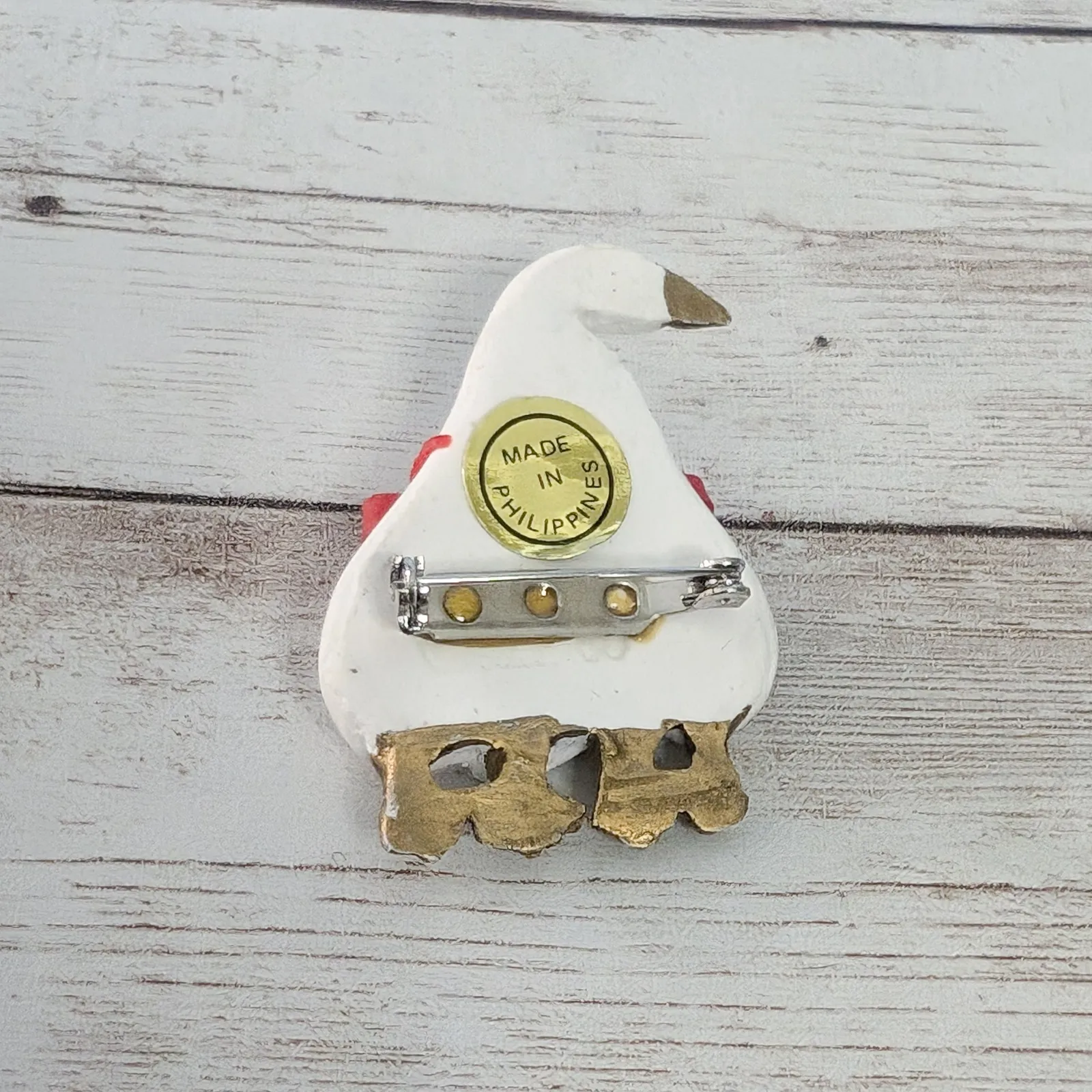 Vintage Milini Wearable Works of Art Ducks with Bow Brooch - Image 6